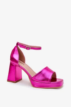 Sandały Na Słupku|Sandały Na Obcasie><noscript><img width=