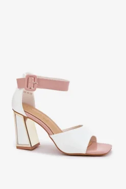 Sandały Na Słupku|Sandały Na Obcasie><noscript><img width=