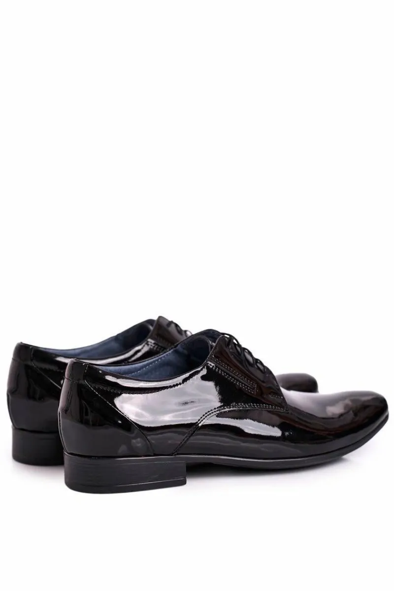 Online Lakierowane Skórzane Półbuty Bednarek 694 Czarne Damskie Bednarek Polish Shoes|Półbuty Eleganckie