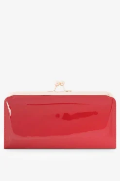 Portfele>Nobo Lakierowany Duży Portfel Damski NPUR-LR0061-C005 Czerwony
