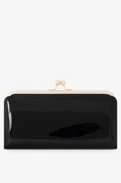 New Lakierowany Duży Portfel Damski NPUR-LR0061-C020 Czarny Portfele