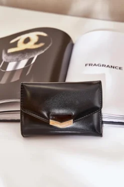 Portfele>Boto Lakierowany Portfel Damski Rahner Czarny