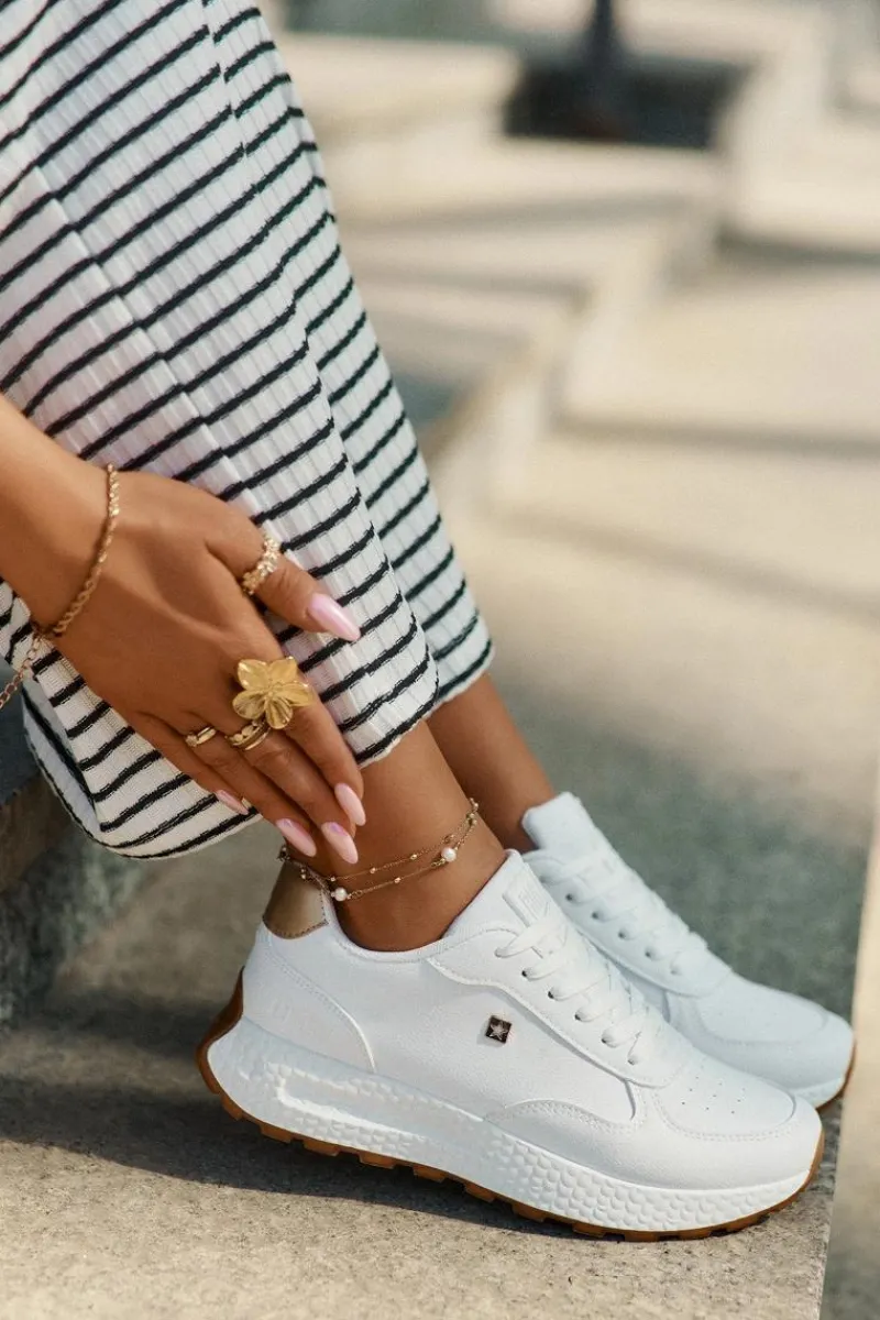 Sale Big Star Shoes Lekkie Buty Sportowe Damskie Big Star RR274629 HI-POLY SYSTEM Białe