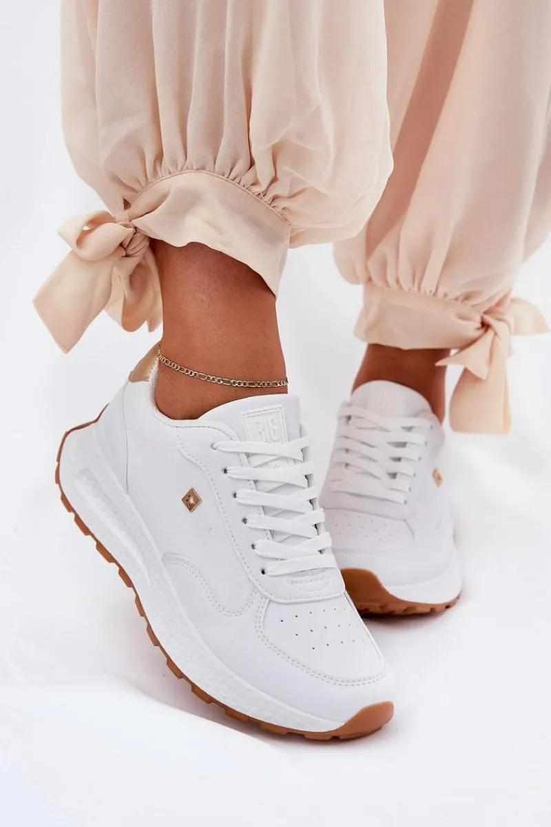 Sale Big Star Shoes Lekkie Buty Sportowe Damskie Big Star RR274629 HI-POLY SYSTEM Białe