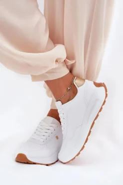 Sale Big Star Shoes Lekkie Buty Sportowe Damskie Big Star RR274629 HI-POLY SYSTEM Białe