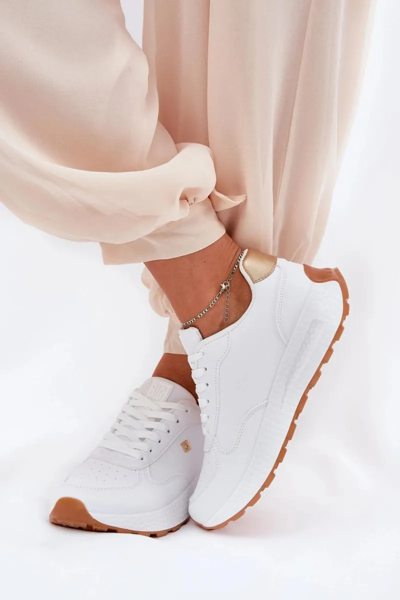 Sale Big Star Shoes Lekkie Buty Sportowe Damskie Big Star RR274629 HI-POLY SYSTEM Białe