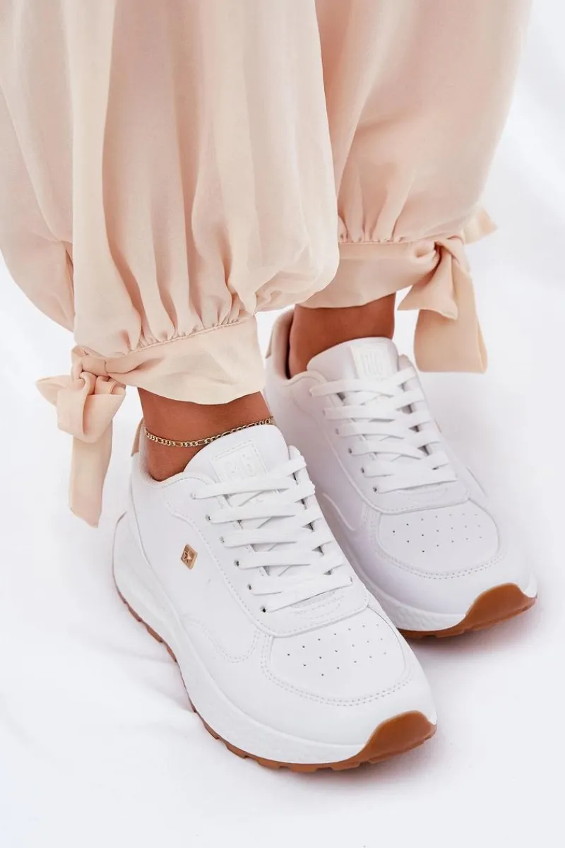 Sale Big Star Shoes Lekkie Buty Sportowe Damskie Big Star RR274629 HI-POLY SYSTEM Białe