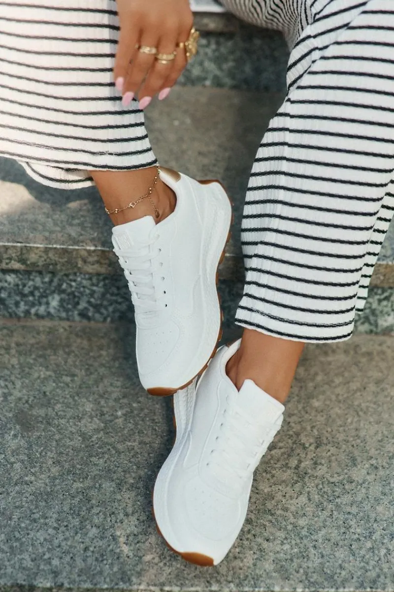 Sale Big Star Shoes Lekkie Buty Sportowe Damskie Big Star RR274629 HI-POLY SYSTEM Białe