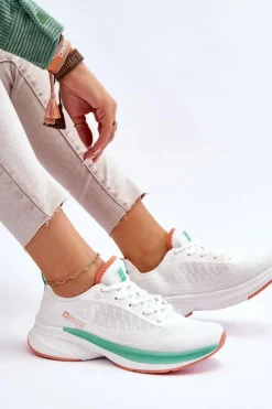Lekkie Buty Sportowe Memory Foam System Big Star LL274328 Białe Damskie Buty Sportowe Big Star|Sneakersy Damskie