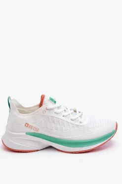 Lekkie Buty Sportowe Memory Foam System Big Star LL274328 Białe Damskie Buty Sportowe Big Star|Sneakersy Damskie