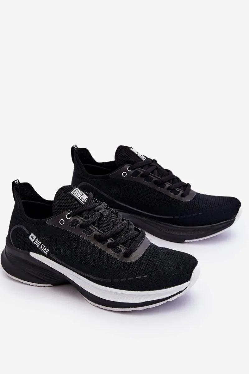 Buty Sportowe Big Star|Sneakersy Damskie>Big Star Shoes Lekkie Buty Sportowe Memory Foam System Big Star LL274327 Czarne