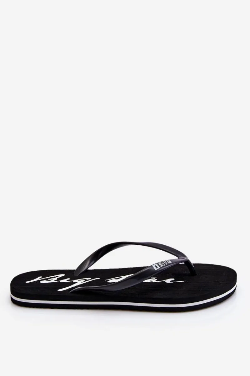 Lekkie Damskie Klapki Japonki Big Star LL274761 Czarne Damskie Klapki Sportowe|Klapki Damskie Big Star