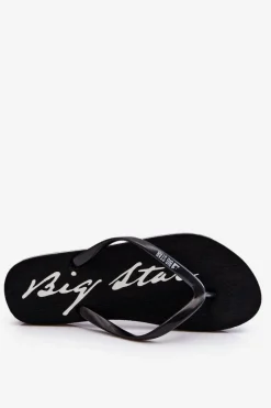Lekkie Damskie Klapki Japonki Big Star LL274761 Czarne Damskie Klapki Sportowe|Klapki Damskie Big Star