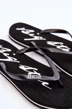 Lekkie Damskie Klapki Japonki Big Star LL274761 Czarne Damskie Klapki Sportowe|Klapki Damskie Big Star