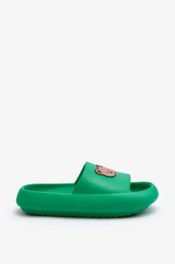 Hot Lekkie Damskie Piankowe Klapki Z Misiem Zielone Lia Damskie Klapki Basenowe|Klapki Damskie Klasyczne