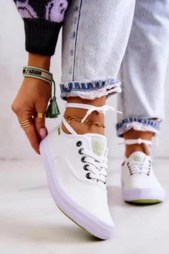 New Big Star Shoes Lekkie Damskie Tenisówki Big Star JJ274260 Białe