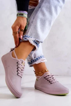 Trampki Damskie Big Star|Trampki Damskie Niskie>Big Star Shoes Lekkie Damskie Tenisówki Big Star JJ274264 Szare