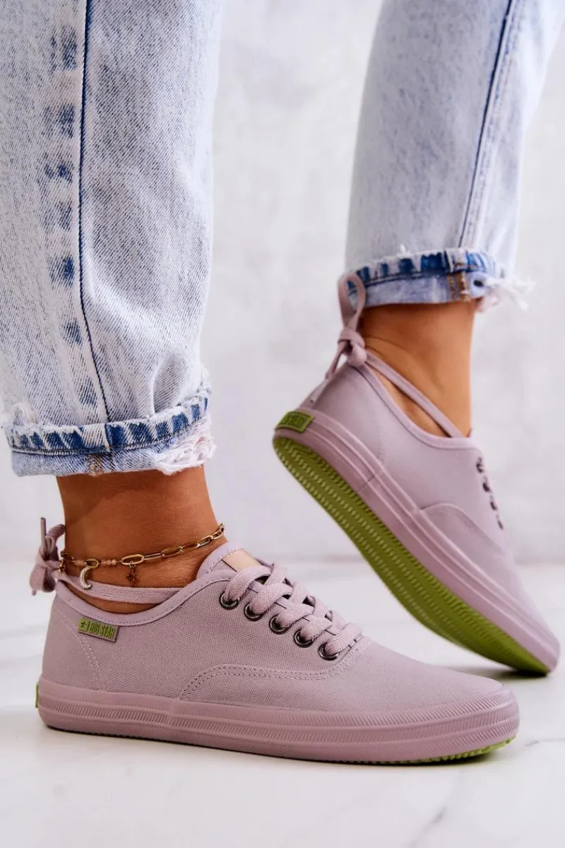 Trampki Damskie Big Star|Trampki Damskie Niskie>Big Star Shoes Lekkie Damskie Tenisówki Big Star JJ274264 Szare