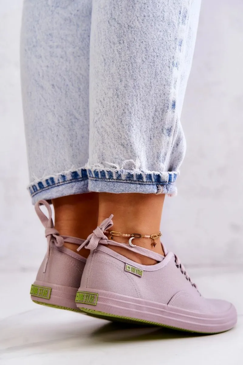 Trampki Damskie Big Star|Trampki Damskie Niskie>Big Star Shoes Lekkie Damskie Tenisówki Big Star JJ274264 Szare