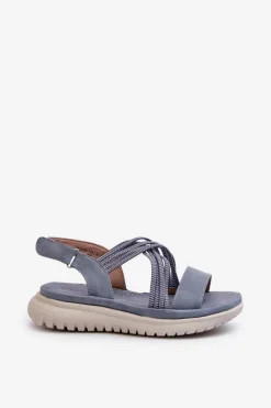 Best Lekkie Damskie Wygodne Sandały Na Rzep e Ceclea Damskie Sandały Płaskie