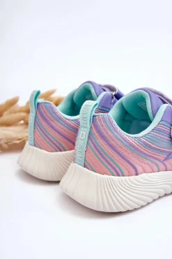 New Lekkie Dziecięce Buty Sportowe Memory Foam System Big Star LL374151 Fioletowe Dzieci Back To School