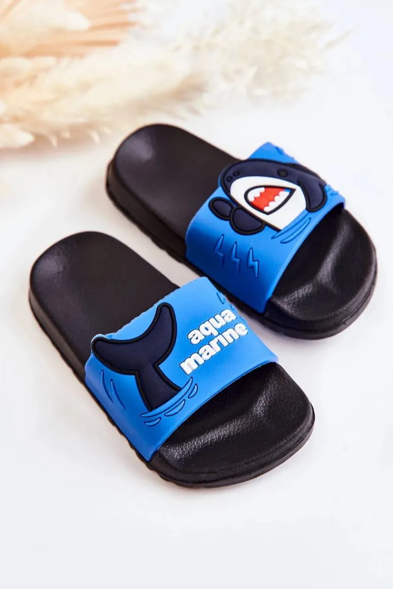 Best Boto Lekkie Dziecięce Klapki Ciemnoniebieskie Sharky