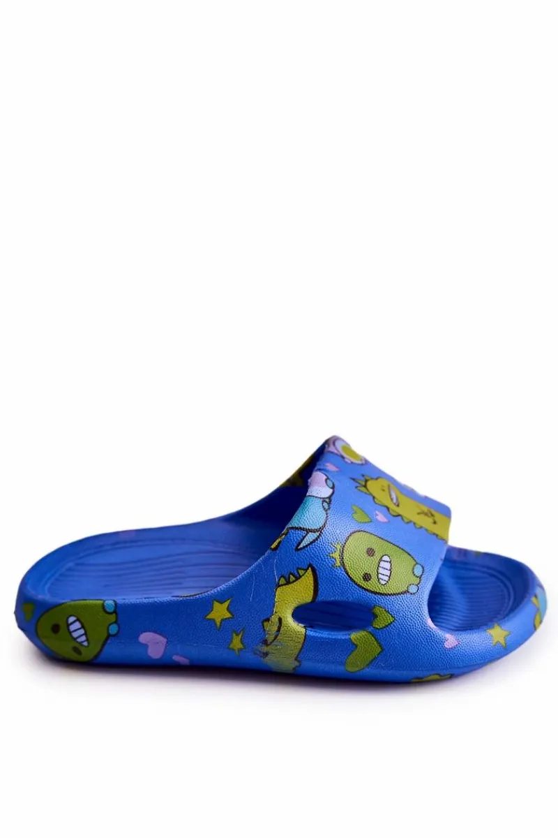 Chłopięce>Boto Lekkie Dziecięce Klapki Dinozaury Niebieskie Astro