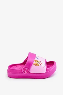 Hot Lekkie Dziecięce Klapki Sandałki Z Motywem Pieska Fuksja Rico Dzieci Dziewczęce|Dziewczęce