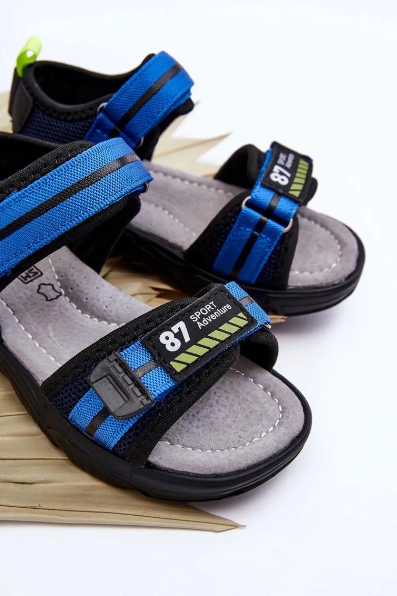 Chłopięce>Evento Lekkie Dziecięce Sandałki Na Rzepy Niebieskie Brando