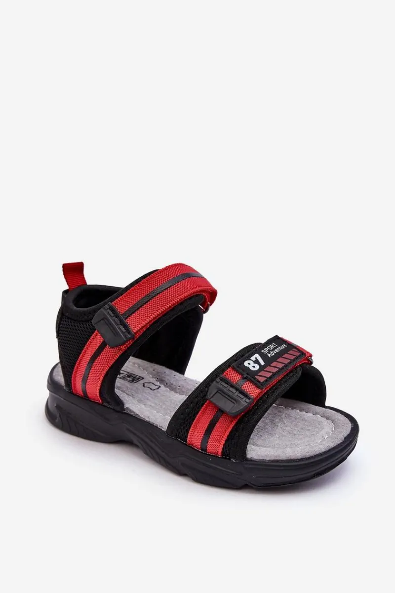 Best Lekkie Dziecięce Sandałki Na Rzepy Czerwone Brando Dzieci Chłopięce