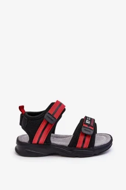 Best Lekkie Dziecięce Sandałki Na Rzepy Czerwone Brando Dzieci Chłopięce