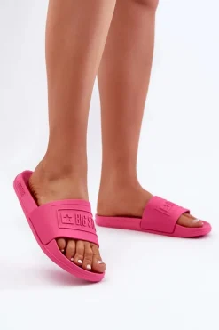 Hot Lekkie Klapki Damskie Big Star OO274037 Fuksja Damskie Klapki Damskie Big Star|Klapki Damskie Klasyczne