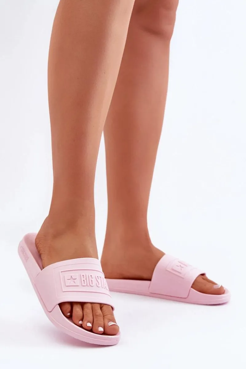 Online Lekkie Klapki Damskie Big Star OO274036 Różowe Damskie Klapki Damskie Big Star|Klapki Damskie Klasyczne