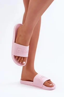 Online Lekkie Klapki Damskie Big Star OO274036 Różowe Damskie Klapki Damskie Big Star|Klapki Damskie Klasyczne