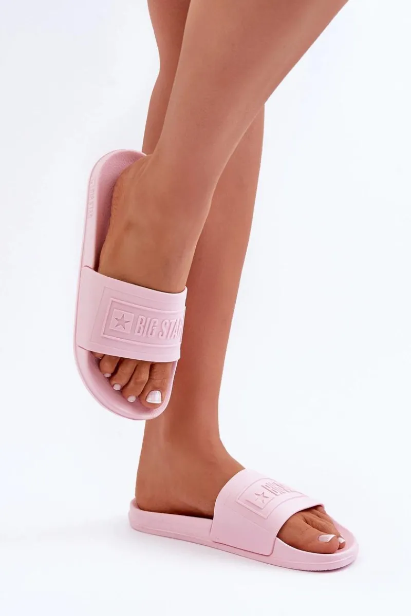 Online Lekkie Klapki Damskie Big Star OO274036 Różowe Damskie Klapki Damskie Big Star|Klapki Damskie Klasyczne