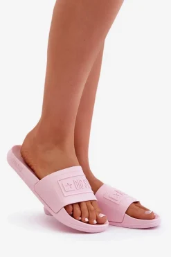 Online Lekkie Klapki Damskie Big Star OO274036 Różowe Damskie Klapki Damskie Big Star|Klapki Damskie Klasyczne