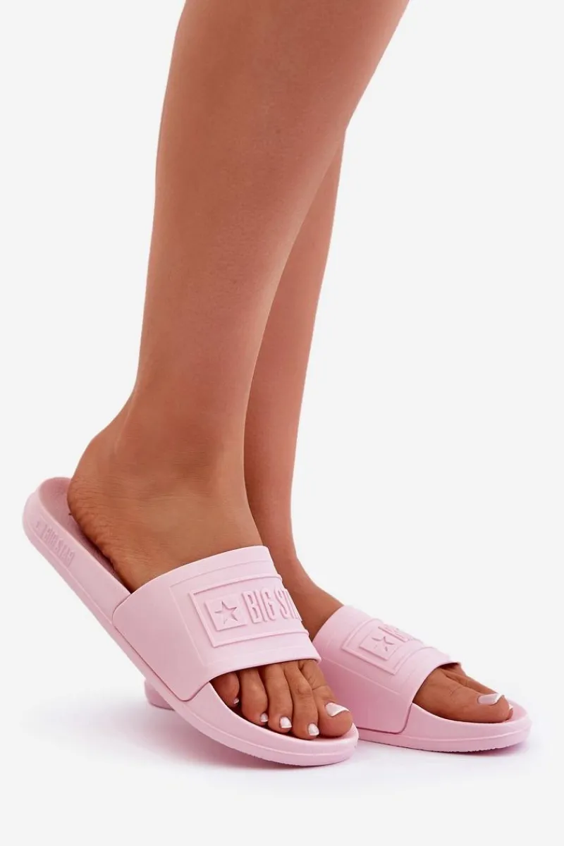 Online Lekkie Klapki Damskie Big Star OO274036 Różowe Damskie Klapki Damskie Big Star|Klapki Damskie Klasyczne