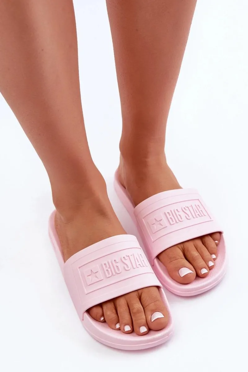 Online Lekkie Klapki Damskie Big Star OO274036 Różowe Damskie Klapki Damskie Big Star|Klapki Damskie Klasyczne