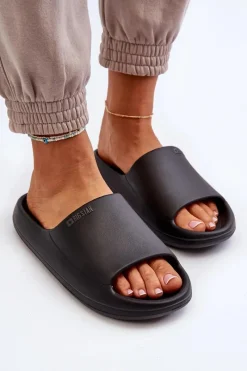 Online Big Star Shoes Lekkie Klapki Damskie Big Star NN274A042 Czarne Czarny