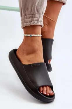 Online Big Star Shoes Lekkie Klapki Damskie Big Star NN274A042 Czarne Czarny