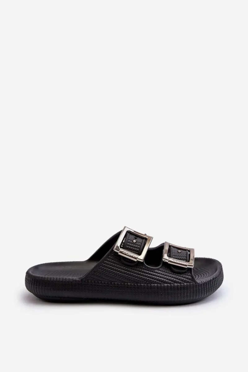 Best Lekkie Klapki Damskie LL285088 Czarne Damskie Klapki Damskie Klasyczne