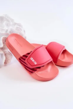 Best Big Star Shoes Lekkie Klapki Dziecięce Big Star JJ374359 Różowe