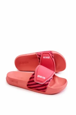 Best Big Star Shoes Lekkie Klapki Dziecięce Big Star JJ374359 Różowe