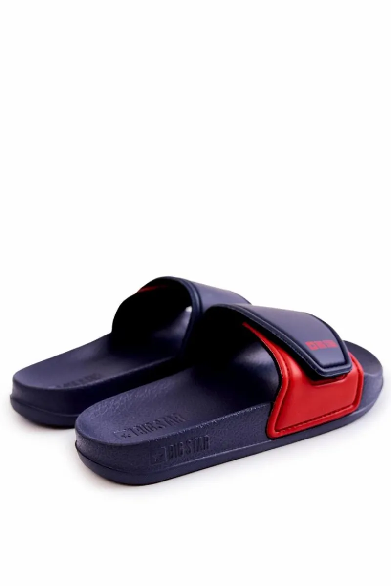 Sale Big Star Shoes Lekkie Klapki Dziecięce Big Star JJ374351 Granatowe