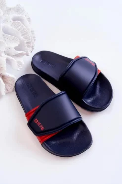 Sale Big Star Shoes Lekkie Klapki Dziecięce Big Star JJ374351 Granatowe