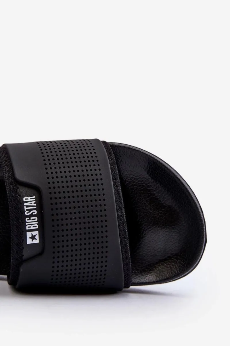 Klapki Męskie Big Star|Klapki Męskie Klasyczne>Big Star Shoes Lekkie Klapki Męskie Big Star NN174694 Czarne Czarny