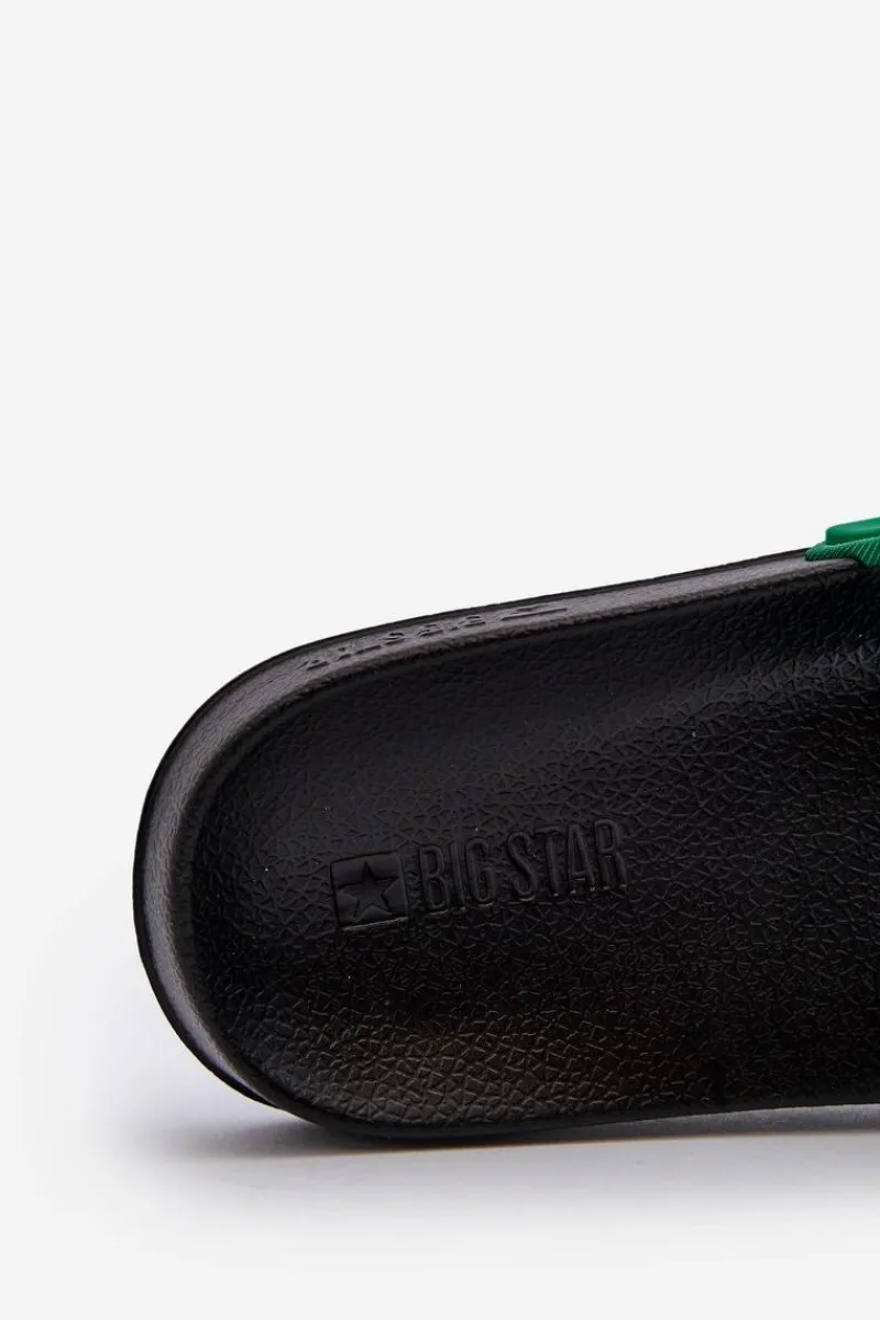 Klapki Męskie Big Star|Klapki Męskie Klasyczne>Big Star Shoes Lekkie Klapki Męskie Big Star NN174693 Zielone