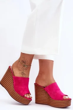 Klapki Na Koturnie|Klapki Na Platformie></noscript>Boto Lekkie Klapki Na Masywnej Platformie Fuksja Good Vibe