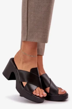 Klapki Na Obcasie|Klapki Damskie Klasyczne><noscript><img width=