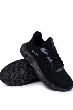 Hot Big Star Shoes Lekkie Męskie Buty Sportowe Big Star KK174018 Czarne Czarny